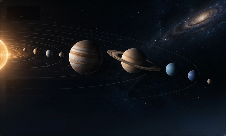 太阳与八颗行星的轨道关系